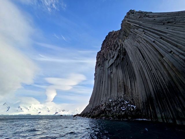 Edinburgh Hill basaltic outcrop on the South Shetland Islands