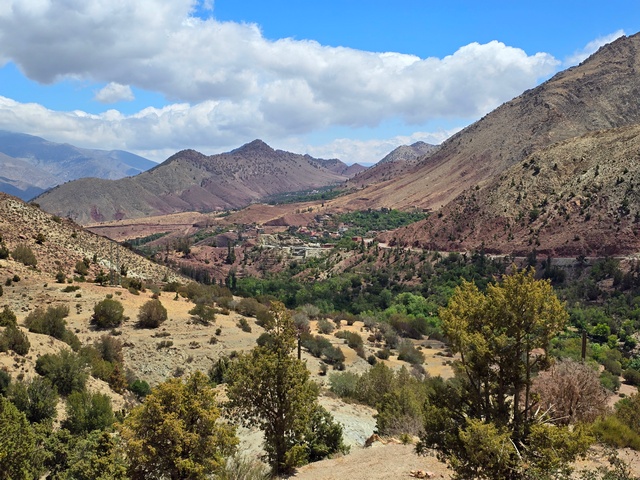 The High Atlas mountains offer sweeping vistas and cool temperatures just outside of Marrakesh